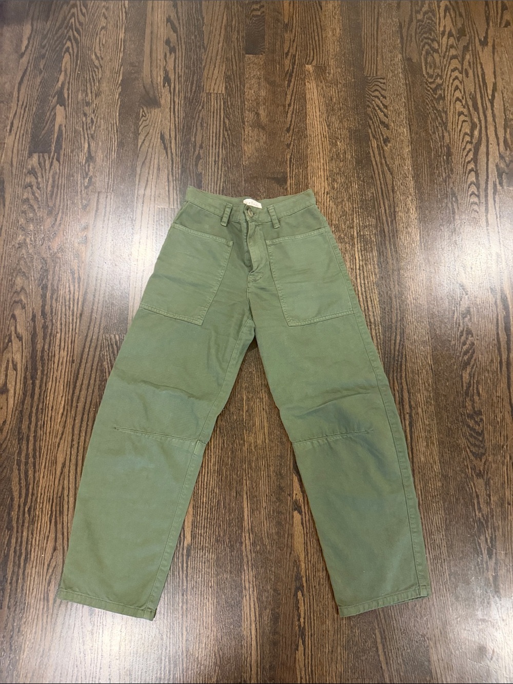 Velvet by Graham & Spencer Olive Green Wide-Leg Cargo Jeans